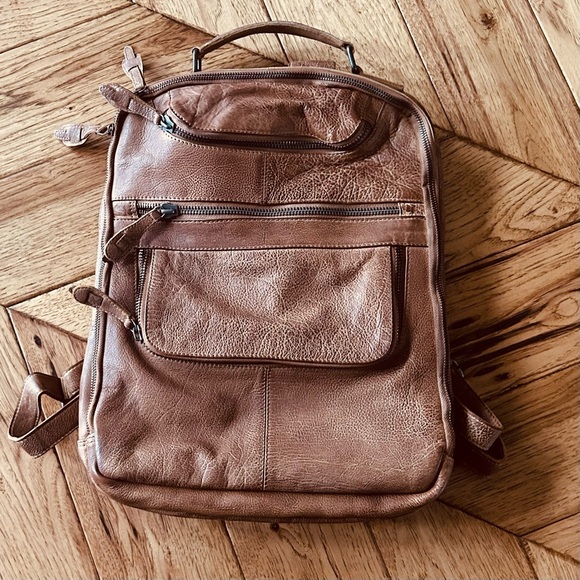 free people movement Handbags - FP Movement by Free People Tan Leather Backpack